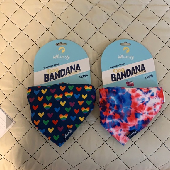 Brand new Whimsy Dog Bandana collar bundle size Large. - Picture 1 of 2